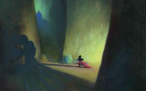 Disney Fantasia Mickey Mouse Sorcerer Shadow Drawing HD wallpaper thumb