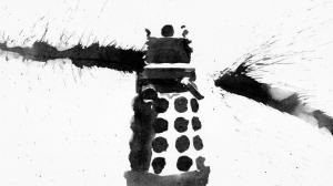 Dalek BW White Painting Doctor Who HD wallpaper thumb