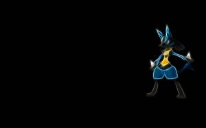 Lucario, Abstract, Anime, Black Background wallpaper thumb