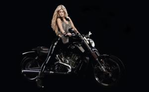 Harley-Davidson motorcycle and girl wallpaper thumb