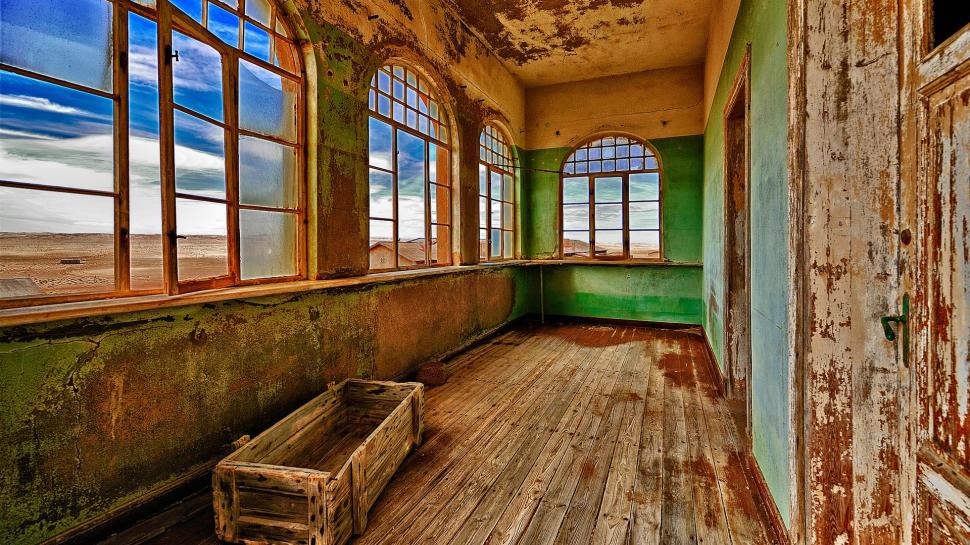 Front Room Of An Aboned House Hdr wallpaper,windows HD wallpaper,house HD wallpaper,room HD wallpaper,empty HD wallpaper,nature & landscapes HD wallpaper,1920x1080 wallpaper
