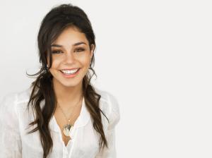Vanessa Hudgens, Celebrities, Star, Woman, Long Hair, Face, Smiling, Photography, Simple Background wallpaper thumb