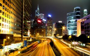 Hong Kong City Nights HD wallpaper thumb