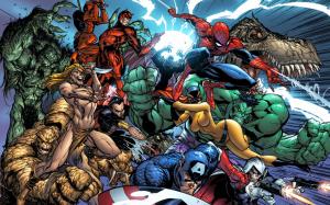 Marvel characters wallpaper thumb