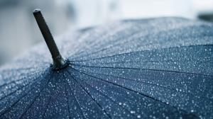 Rain Drops On Black Umbrella wallpaper thumb