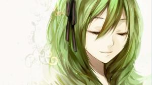 anime girl, green hair, anime wallpaper thumb