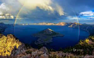 Rainbow Over Crater Lake wallpaper thumb