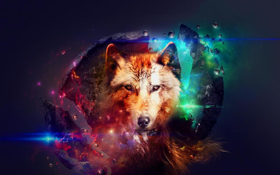 Abstract wolf art wallpaper,abstract HD wallpaper,wolf HD wallpaper,2560x1600 wallpaper