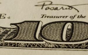 100 Dollar bill close-up wallpaper thumb