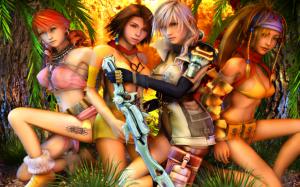final fantasy girls  big breasts ecchi Final Fantasy X-2 xiii game gunblade hot lightning farron HD wallpaper thumb