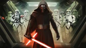 Star Wars Episode VII: The Force Awakens, Kylo Ren, Stormtrooper, Lightsaber wallpaper thumb