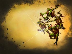 Cartoons, Ninja Turtles, Fighters, Swords, Heroes wallpaper thumb