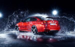 BMW M4, BMW, tuning, sedan, light, germany vehicles, cars, water wallpaper thumb
