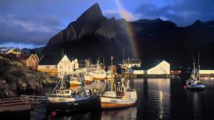 Rainbow In Norway wallpaper thumb