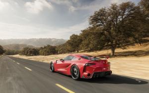 Awesome, Toyota FT 1 Concept, Red Car, Road, Outdoors wallpaper thumb