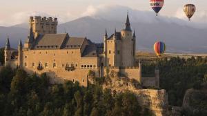 Hot Air Balloons Over A Castle wallpaper thumb