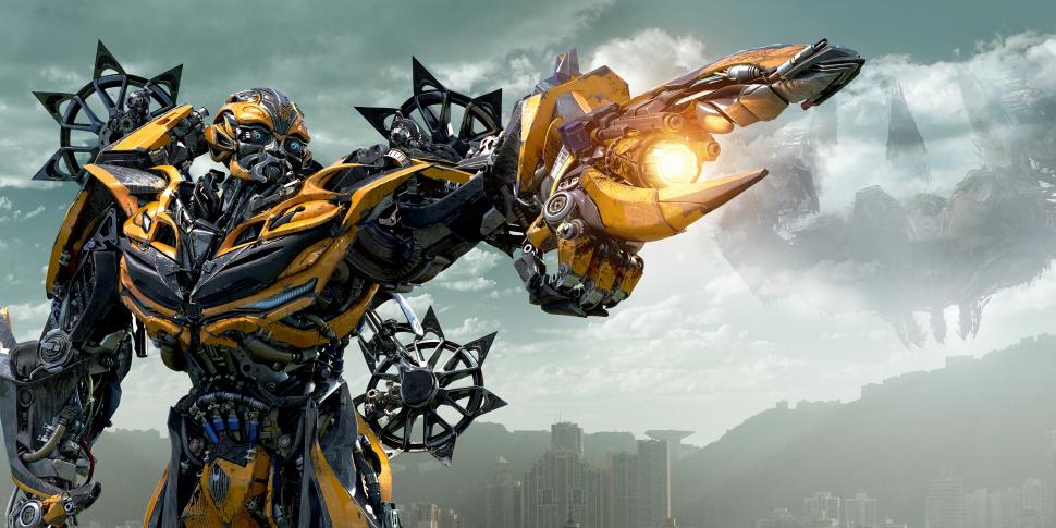 Transformers: Age Of Extinction wallpaper,Transformers: Age Of Extinction HD wallpaper,Transformers: The era of destruction HD wallpaper,Autobot HD wallpaper,Bumblebee HD wallpaper,yellow HD wallpaper,weapons HD wallpaper,gun HD wallpaper,blade HD wallpaper,city HD wallpaper,houses HD wallpaper,sky HD wallpaper,clouds HD wallpaper,metal HD wallpaper,Michael Bay HD wallpaper,3000x1500 wallpaper