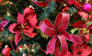tree, decorations, new year, christmas, holiday, bows wallpaper thumb
