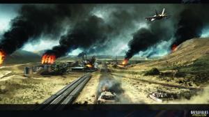 Battlefield Fire Smoke Jet Tank Drawing HD wallpaper thumb