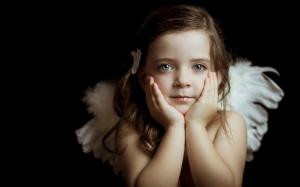 Beautiful little angel, girl, eyes wallpaper thumb