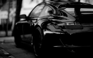 Black Porsche 911 Monochrome Photo wallpaper thumb