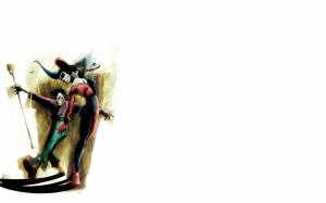 Batman Harley Quinn Joker White Drawing HD wallpaper thumb