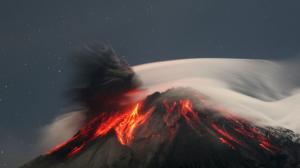 Volcano Eruption Smoke Lava HD wallpaper thumb