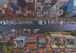 Cityscape, Aerial View, Amsterdam, Netherlands, Canal, Ships, Architecture wallpaper thumb