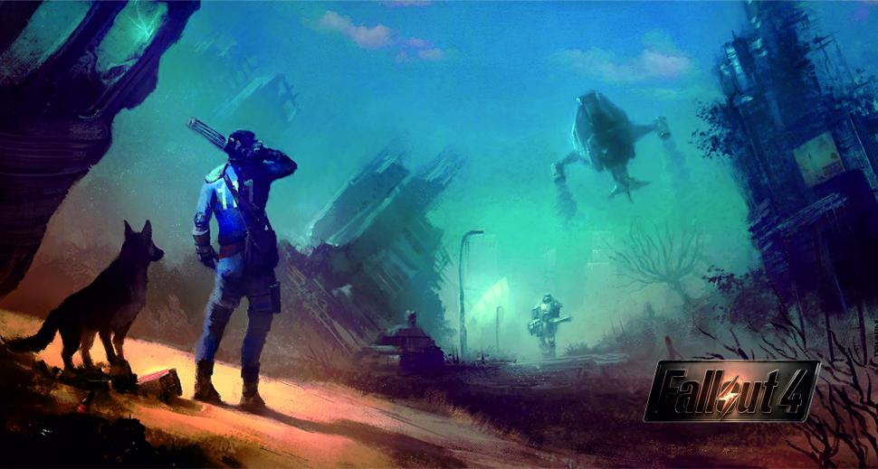 Fallout 4, Soldiers, Dog wallpaper,fallout 4 HD wallpaper,soldiers HD wallpaper,dog HD wallpaper,6962x3730 wallpaper