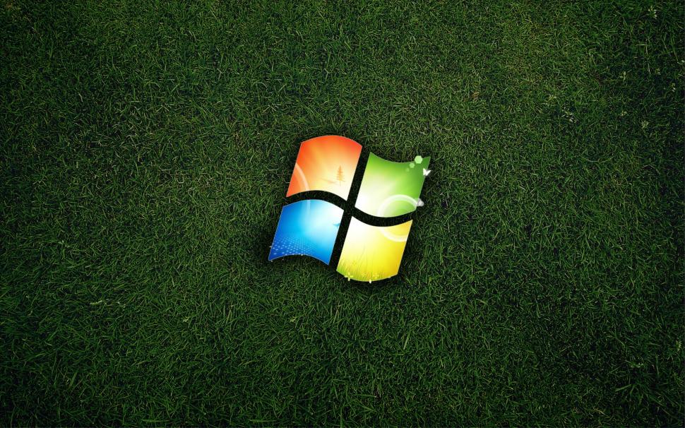 Windows Eco Logo wallpaper,background HD wallpaper,grass HD wallpaper,1920x1200 wallpaper