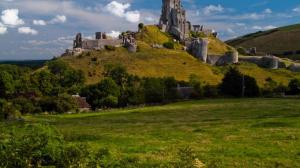 Ancient Corfe Castle In Engl wallpaper thumb