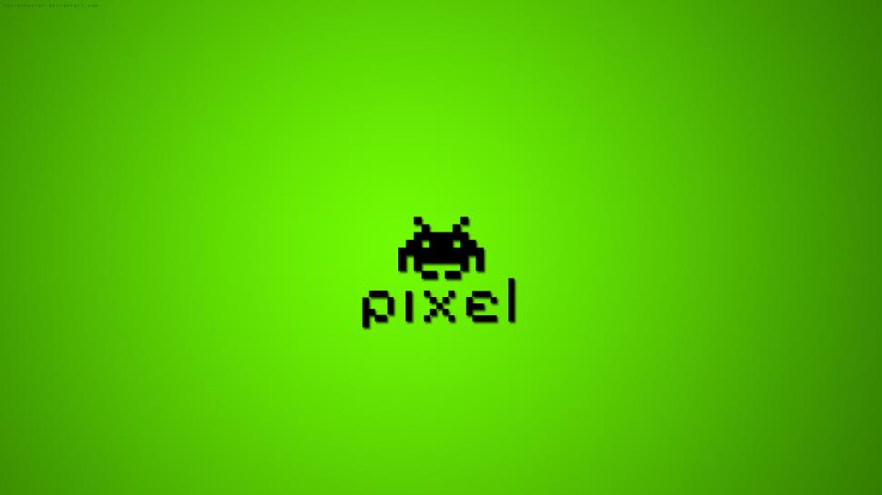 Pixel Space Invaders Green HD wallpaper,video games HD wallpaper,space HD wallpaper,green HD wallpaper,invaders HD wallpaper,pixel HD wallpaper,1920x1080 wallpaper