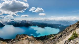 Squamish-Lillooet, Columbia, Canada, lake, mountains, sky, clouds wallpaper thumb