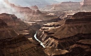 Grand Canyon Canyon Landscape Desert Rocks Stone River HD wallpaper thumb
