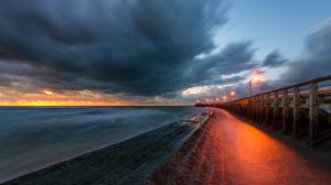 Sunset, sea, coast wallpaper thumb