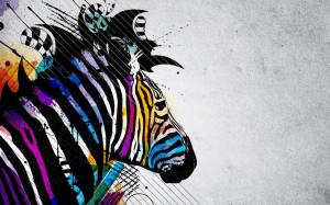 Colorful zebra wallpaper wallpaper thumb