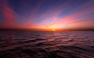 The horizon of the sea, beautiful sunset sky wallpaper thumb