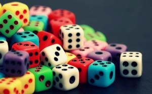 colored dices wallpaper thumb