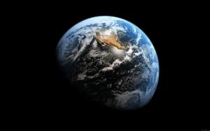 Earth in black space wallpaper thumb