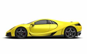 GTA Spano, Yellow Cars, Side View, White Background wallpaper thumb
