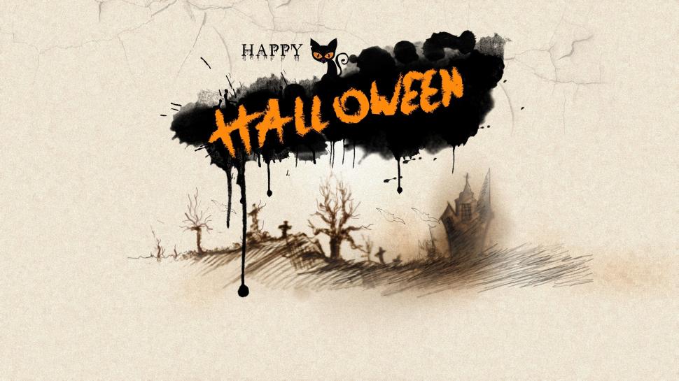 Happy Halloween Day wallpaper,Halloween HD wallpaper,shadow cat HD wallpaper,2560x1440 wallpaper