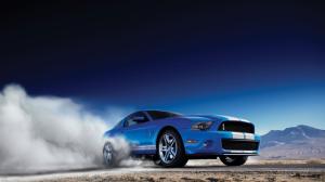 Ford Mustang Burnout Smoke GT500 HD wallpaper thumb