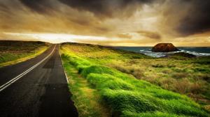 Road West By The Sea wallpaper thumb
