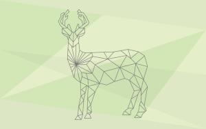 Deer, Pattern, Light Green, Minimalism wallpaper thumb