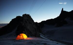 Mountains Snow Journey Asus Intel Camping Tent Desktop Images wallpaper thumb