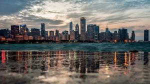 Chicago reflection wallpaper thumb