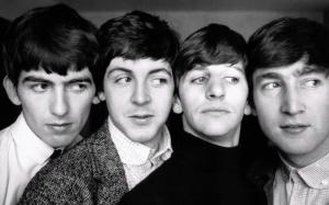 The Beatles Black and White wallpaper thumb