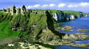 Ancient Castle Ruins On The Cliffs wallpaper thumb