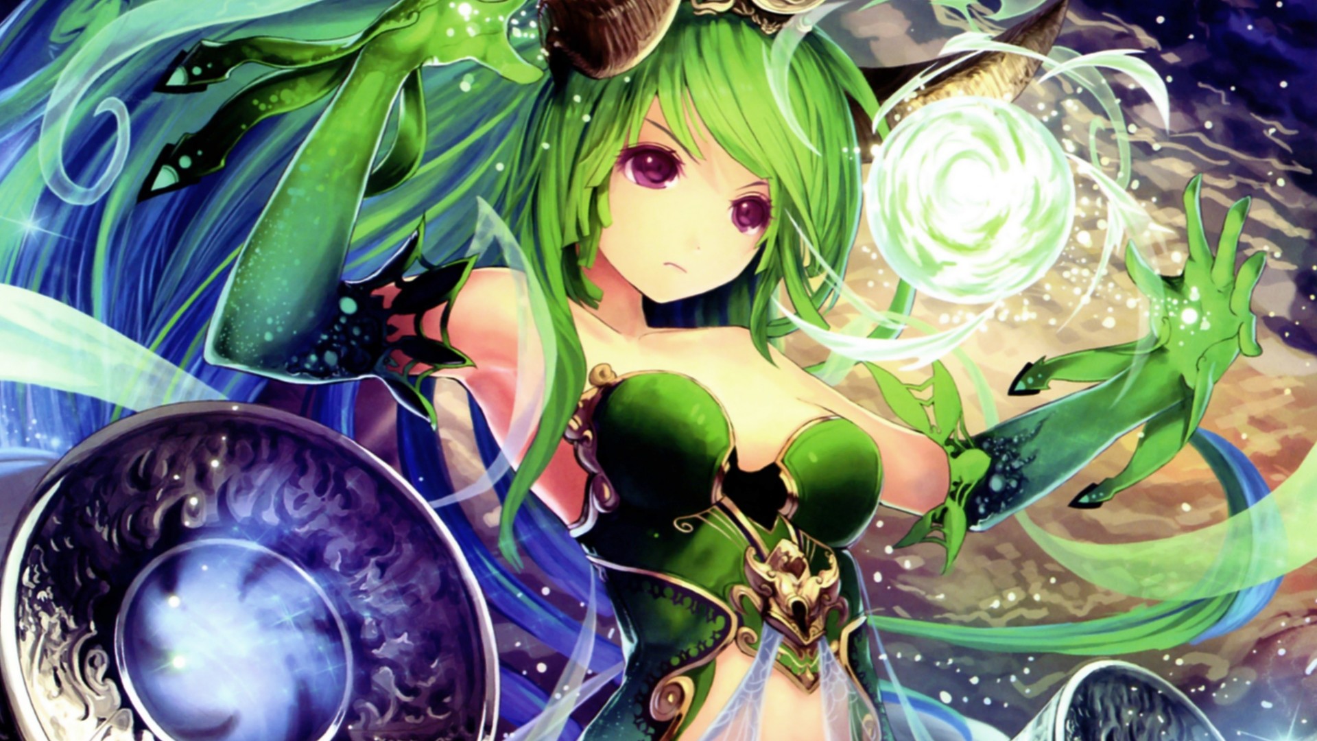 Rage Of Bahamut Cygames Anime Girl Green Hair Wallpaper Anime Wallpaper Better