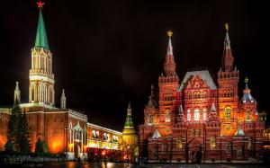 Moscow, Russia, Red Square, State Historical Museum, night wallpaper thumb